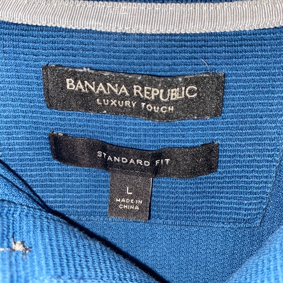 Banana Republic Luxury Touch Blue Polo shirt top - Picture 6 of 6